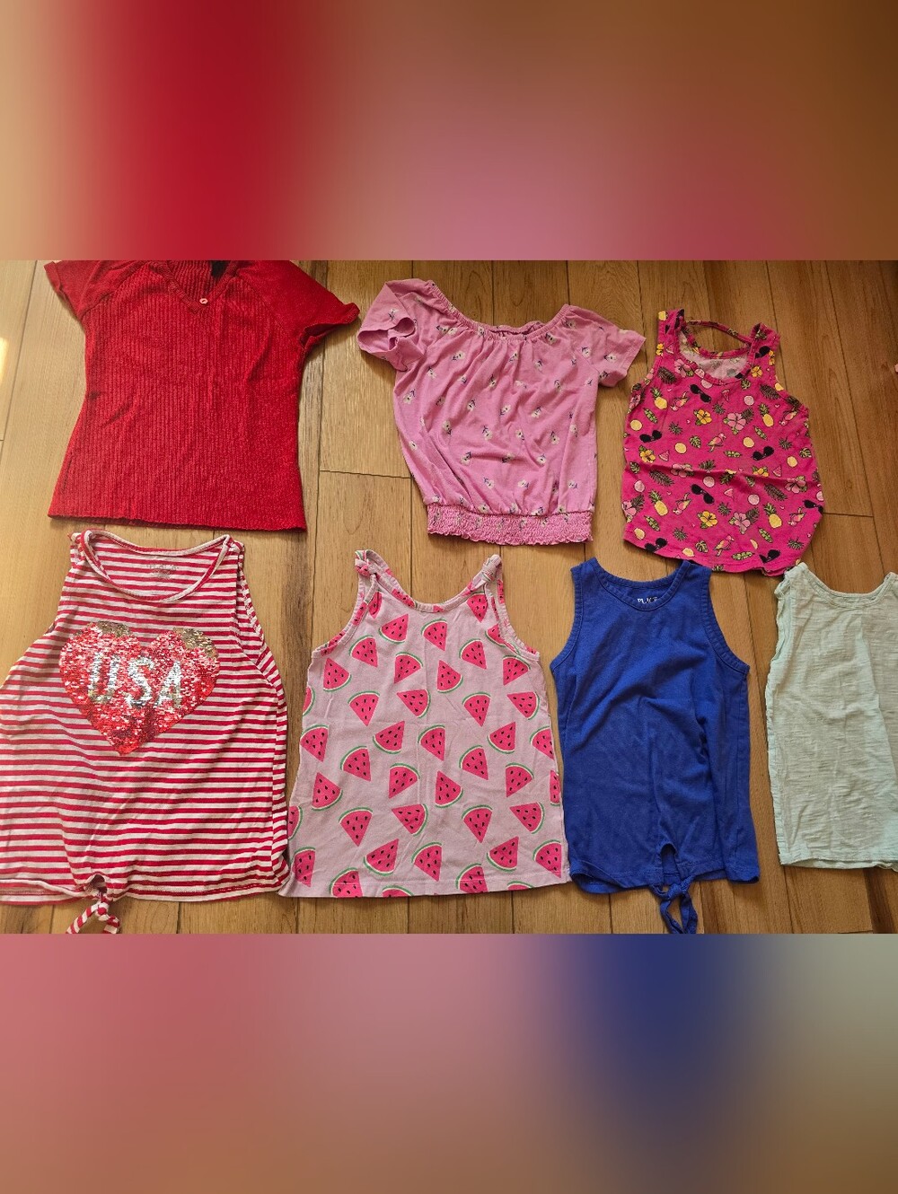 Girls Bundle Of 7 Tops